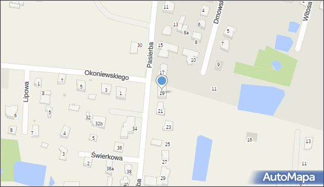 Rożental, Pasierba, ks., 19, mapa Rożental