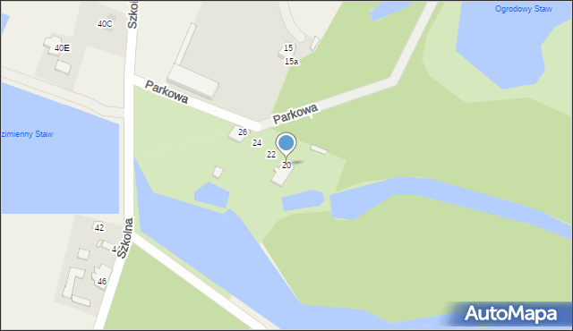 Ruda, Parkowa, 20, mapa Ruda