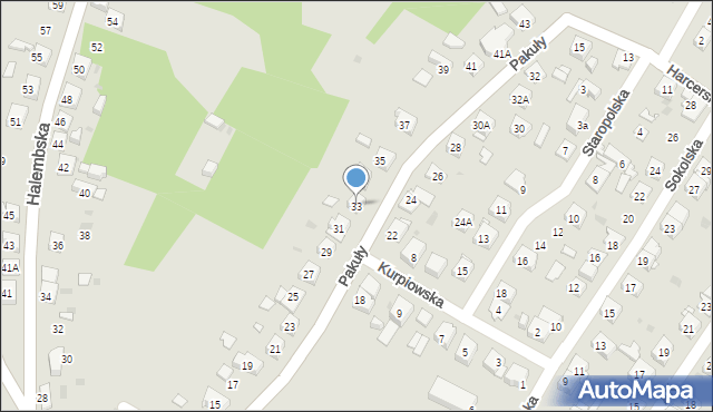 Ruda Śląska, Pakuły Alberta, 33, mapa Rudy Śląskiej
