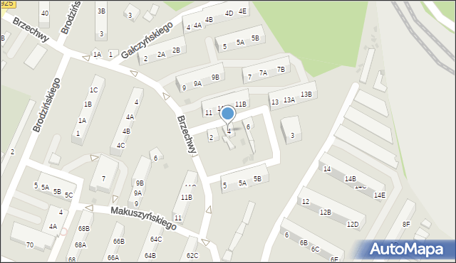 Ruda Śląska, Parandowskiego Jana, 4, mapa Rudy Śląskiej