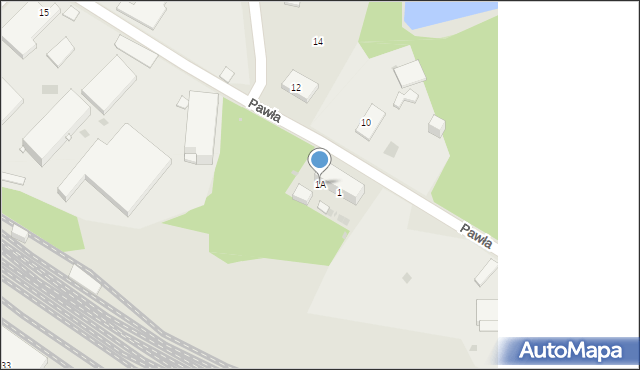 Ruda Śląska, Pawła, 1A, mapa Rudy Śląskiej