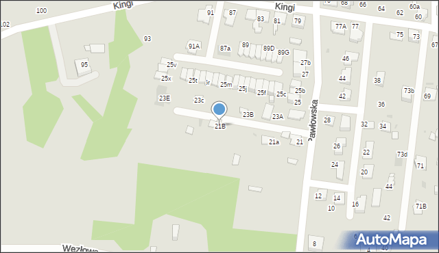 Ruda Śląska, Pawłowska, 21B, mapa Rudy Śląskiej