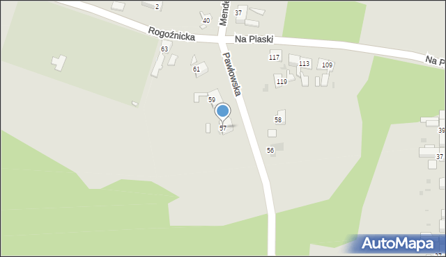 Ruda Śląska, Pawłowska, 57, mapa Rudy Śląskiej