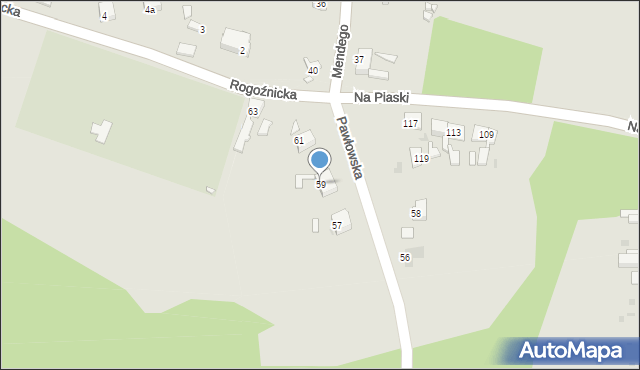 Ruda Śląska, Pawłowska, 59, mapa Rudy Śląskiej