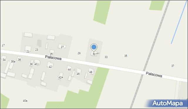 Rudno, Pałacowa, 31, mapa Rudno