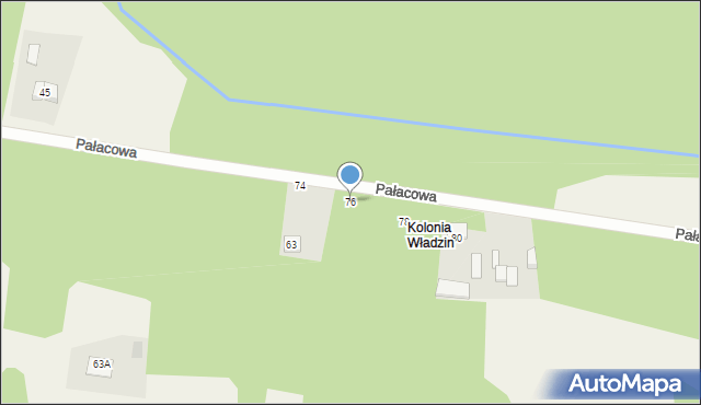 Rudno, Pałacowa, 76, mapa Rudno