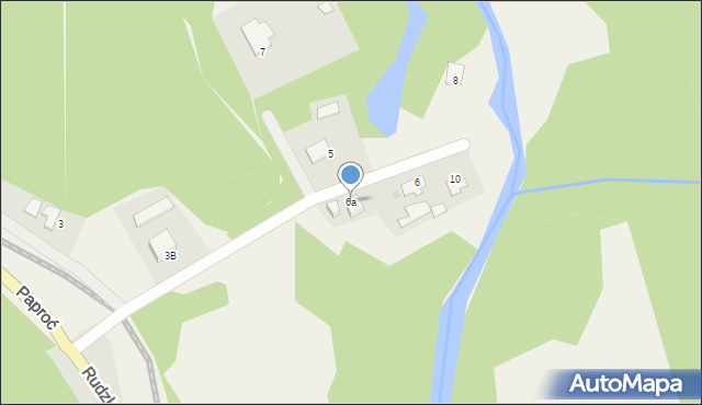 Rudy, Paproć, 6a, mapa Rudy