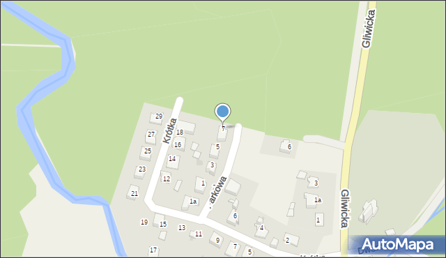 Rudy, Parkowa, 7, mapa Rudy