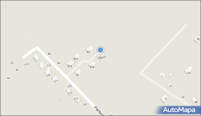 Rumia, Partyzantów, 80d, mapa Rumia