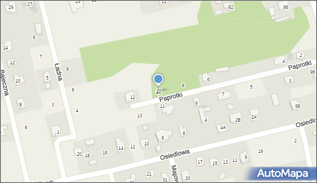 Rusiec, Paprotki, 10, mapa Rusiec