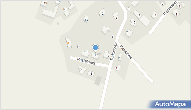 Ruszowice, Pastelowa, 2, mapa Ruszowice