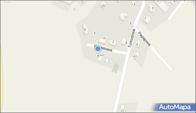 Ruszowice, Pastelowa, 5, mapa Ruszowice