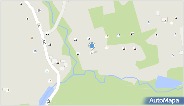 Ryglice, Partyzantów, 17, mapa Ryglice