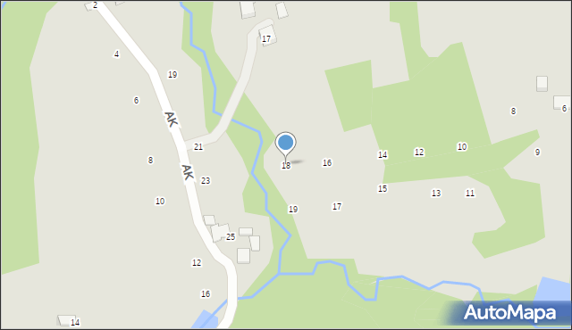 Ryglice, Partyzantów, 18, mapa Ryglice