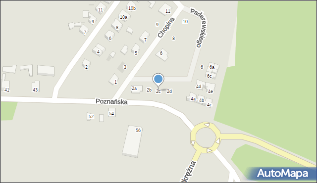Rzepin, Paderewskiego Ignacego Jana, 2c, mapa Rzepin