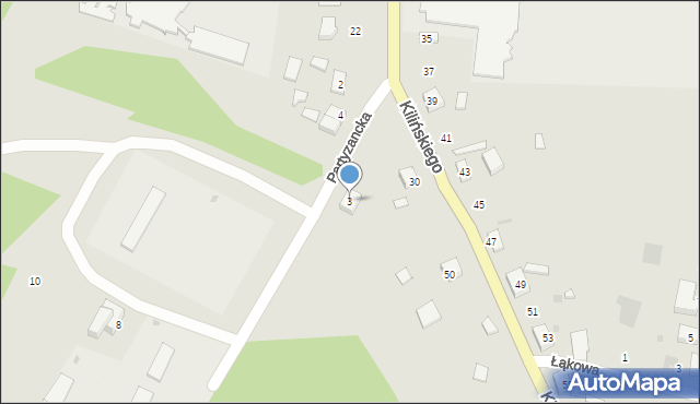 Rzepin, Partyzancka, 3, mapa Rzepin