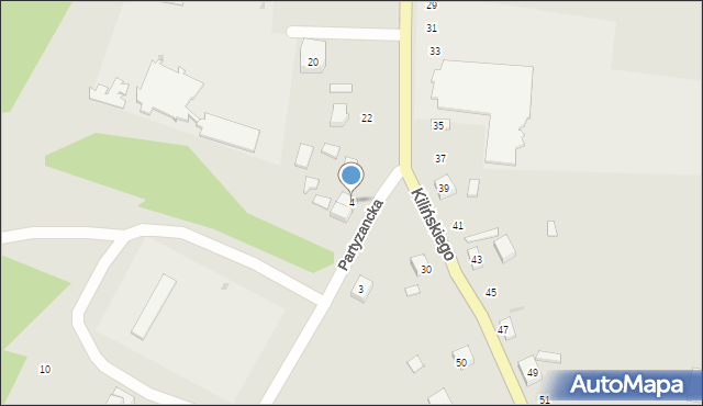 Rzepin, Partyzancka, 4, mapa Rzepin