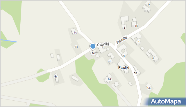 Rzepiska, Pawliki, 3A, mapa Rzepiska