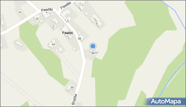 Rzepiska, Pawliki, 5A, mapa Rzepiska