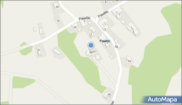 Rzepiska, Pawliki, 6A, mapa Rzepiska