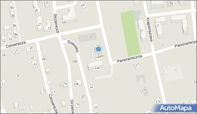 Rzeszów, Panoramiczna, 21b, mapa Rzeszów