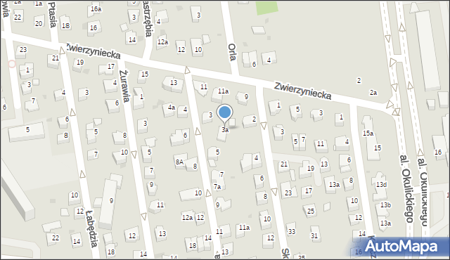 Rzeszów, Pawia, 3a, mapa Rzeszów