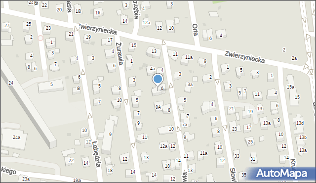 Rzeszów, Pawia, 6a, mapa Rzeszów