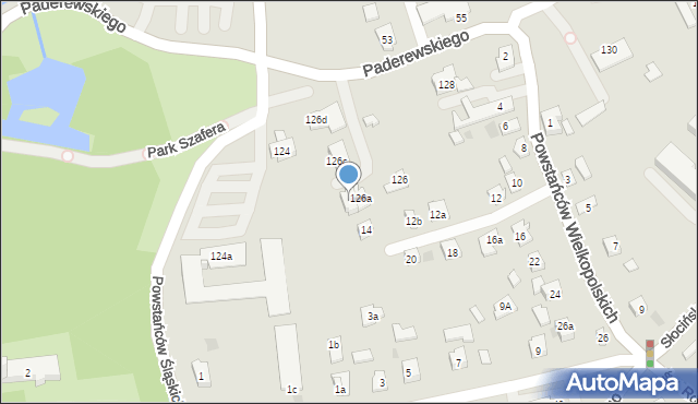 Rzeszów, Paderewskiego Ignacego Jana, 126b, mapa Rzeszów