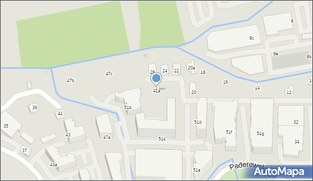 Rzeszów, Paderewskiego Ignacego Jana, 41a, mapa Rzeszów