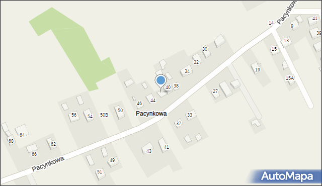 Rzezawa, Pacynkowa, 42, mapa Rzezawa