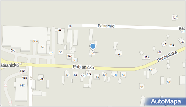 Rzgów, Pabianicka, 51, mapa Rzgów