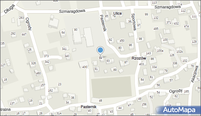 Rzozów, Pasternik, 6, mapa Rzozów