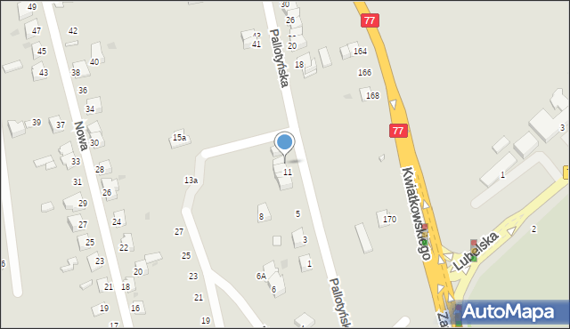 Sandomierz, Pallotyńska, 13, mapa Sandomierza