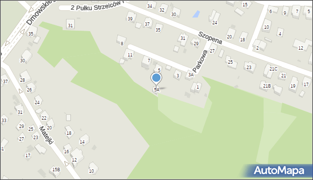 Sanok, Parkowa, 5A, mapa Sanok