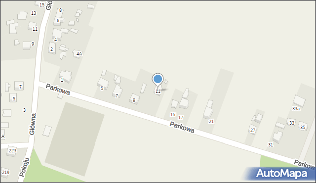 Sarnów, Parkowa, 11, mapa Sarnów