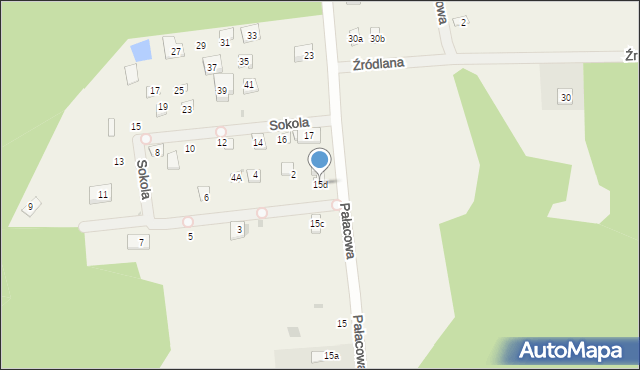 Sasino, Pałacowa, 15d, mapa Sasino