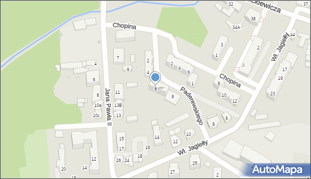 Ścinawa, Paderewskiego Ignacego Jana, 6, mapa Ścinawa