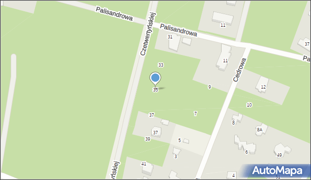 Sękocin-Las, Palisandrowa, 35, mapa Sękocin-Las