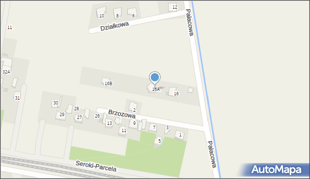 Seroki-Parcela, Pałacowa, 16A, mapa Seroki-Parcela
