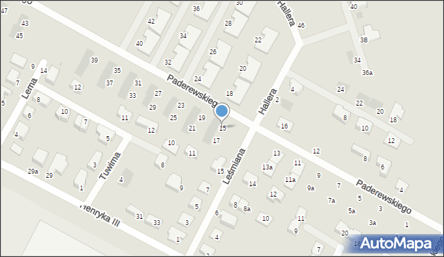 Siechnice, Paderewskiego Ignacego Jana, 15, mapa Siechnice