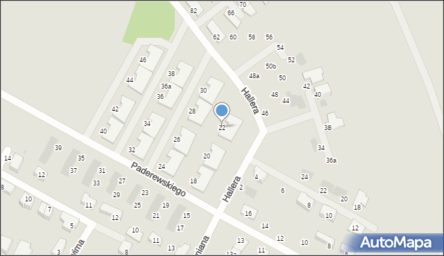 Siechnice, Paderewskiego Ignacego Jana, 22, mapa Siechnice