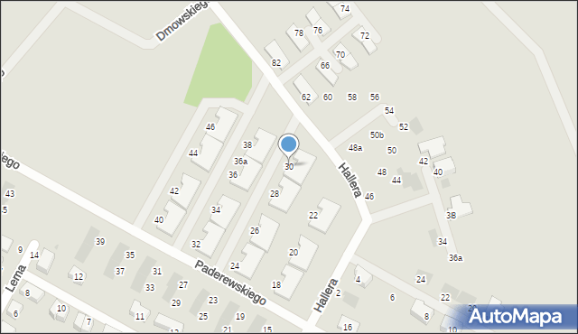 Siechnice, Paderewskiego Ignacego Jana, 30, mapa Siechnice