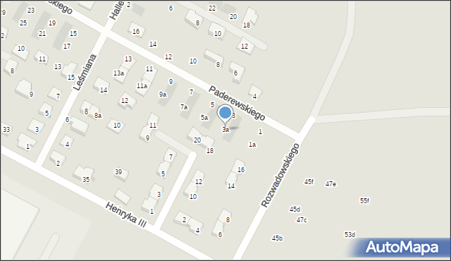 Siechnice, Paderewskiego Ignacego Jana, 3a, mapa Siechnice