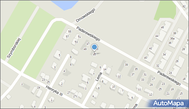 Siechnice, Paderewskiego Ignacego Jana, 45, mapa Siechnice