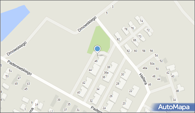 Siechnice, Paderewskiego Ignacego Jana, 46a, mapa Siechnice