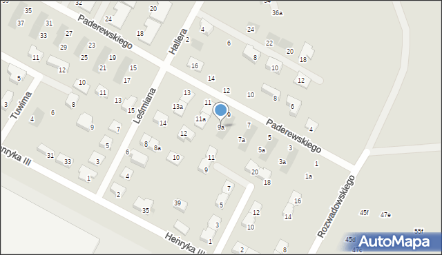 Siechnice, Paderewskiego Ignacego Jana, 9a, mapa Siechnice