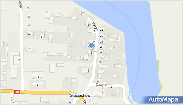 Sieciechów, Paryż, 5, mapa Sieciechów