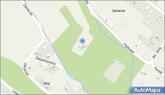 Sieciechowice, Parkowa, 5, mapa Sieciechowice