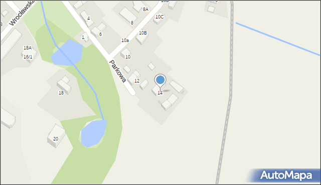 Siedlec, Parkowa, 14, mapa Siedlec