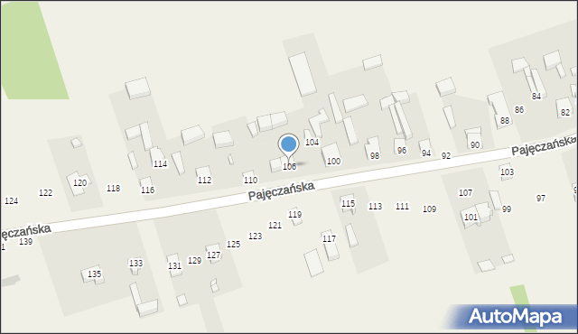 Siedlec, Pajęczańska, 106, mapa Siedlec
